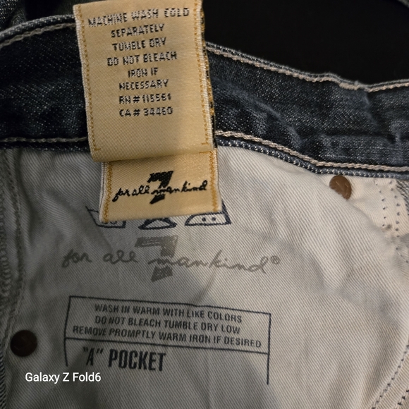 7 For All Mankind Men’s Relaxed Fit Jeans 32x32 Button Fly A Pocket T531061U USA - Picture 4 of 9